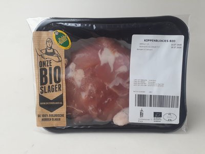 kipblokjes bio - 250 gram