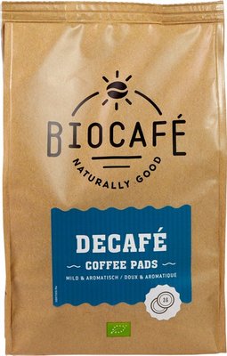 biocafe koffiepads decafe- 36 stuks