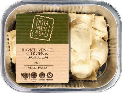 verse ravioli venkel-citroen-basilicum - de pastafabriek - 250 gram