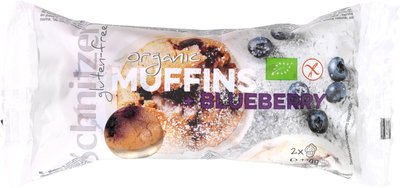 glutenvrije muffins blueberry - 6x2 stuks
