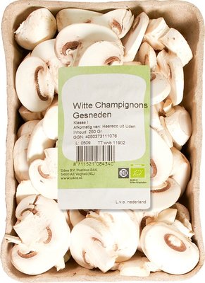 champignons wit gesneden - 250 gram