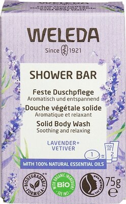 shower bar lavender vetiver - weleda - 75 gram