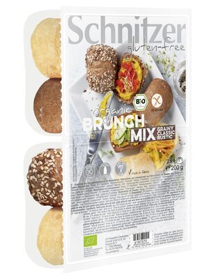 brunch-mix glutenvrije afbakbroodjes - 6 x 200 gram