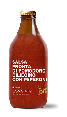 salsa pronta di ciliegino con peperoni - 330 gram