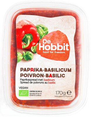 paprika-basilicum spread - de hobbit - 170 gram